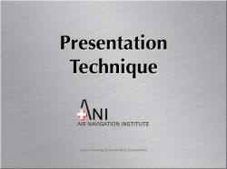 Presentation technique - Air Navigation Institute