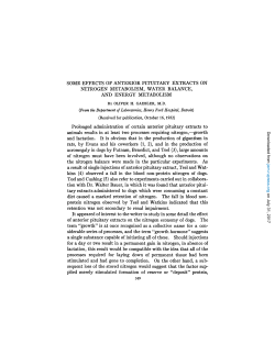some effects of anterior pituitary extracts on nitrogen metabolism