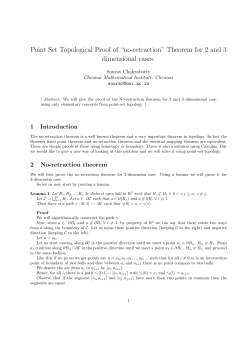 Point Set Topological Proof of &ldquo;no-retraction&rdquo; Theorem for 2 and 3