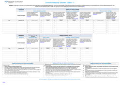 Curriculum Mapping Template: English * 2