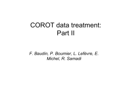 COROT data treatment: Part II