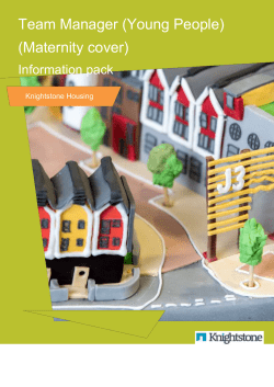 Team Manager (Young People) (Maternity cover) Information pack
