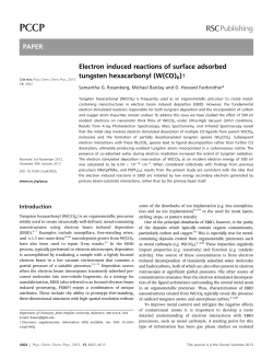 Electron induced reactions of surface adsorbed tungsten