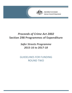 Safer Streets Programme 2015-16 to 2017