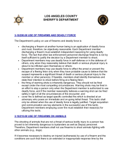 Deputy Involved Shooting Policies - Los Angeles County Sheriff`s