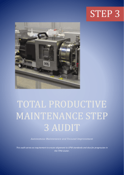 total productive maintenance step 3 audit