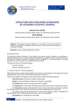 template for academica science journal