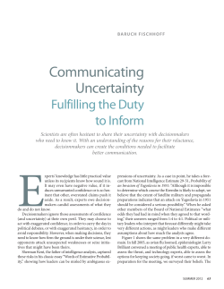 Communicating Uncertainty - National Academy of Sciences