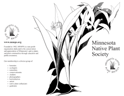 Membership Brochure - Minnesota Native Plant Society