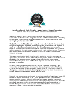 North Shore Schools Music Education Program Receives National
