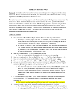 Prompt #1: What is the central focus of the learning segment? Apart
