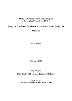 Study on Gas-Fired Combined Cycle Power Plant Project in Malaysia