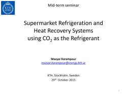 Supermarket Refrigeration and Heat Recovery Systems using CO2