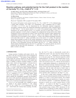 Reaction pathway and potential barrier for the CaH product in the