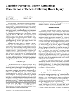 Cognitive Perceptual Motor Retraining