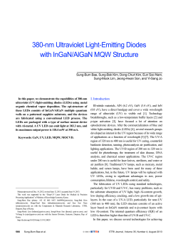 380-nm Ultraviolet Light-Emitting Diodes with InGaN
