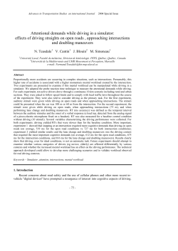 Attentional demands while driving in a simulator: effects of driving