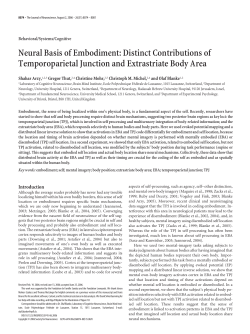 Neural Basis of Embodiment: Distinct - Infoscience