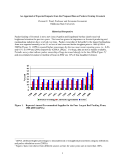 In 1976 for steer and heifer slaughter, the four largest firms