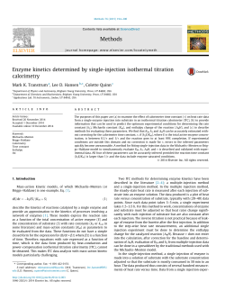 Enzyme kinetics determined by single-injection