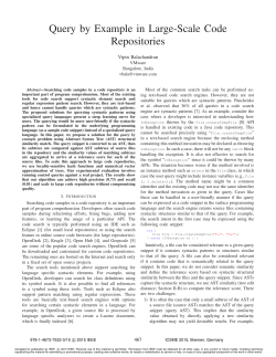 Query by Example in Large-Scale Code Repositories