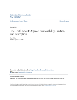 The Truth About Organic: Sustainability, Practice, and
