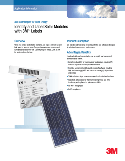 Identify and Label Solar Modules with 3M&trade; Labels