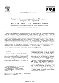 Changes of the membrane potential pro&cent;le induced by