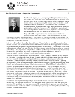 Dr. Marigold Linton &ndash; Cognitive Psychologist