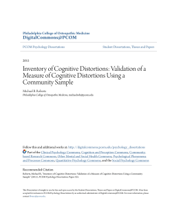 Inventory of Cognitive Distortions