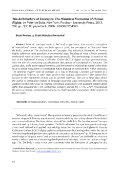 The Architecture of Concepts: The Historical Formation of Human