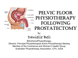 Continence and The Pelvic Floor