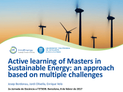 Active learning of Masters in Sustainable Energy: an