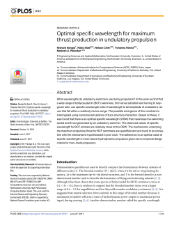 Optimal specific wavelength for maximum thrust production