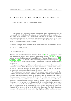 a t-partial order obtained from t-norms