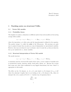 1 Teaching notes on structural VARs.