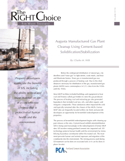 Augusta Manufactured Gas Plant Cleanup Using Cement - CLU-IN