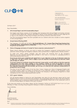 28 March 2017 Dear Shareholder, 1. 2016 Annual