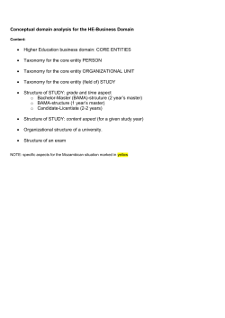 Conceptual domain analysis - What is OPUS