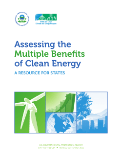 Assessing the Multiple Benefits of Clean Energy: Chapter 1
