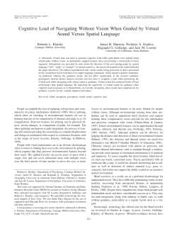Cognitive Load of Navigating Without Vision