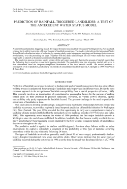 Prediction of rainfall-triggered landslides: A test of