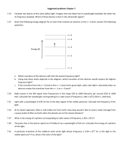 Suggested problems Chapter 7 7.19 Consider two beams of the