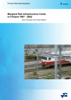 Marginal Rail Infrastructure Costs in Finland 1997