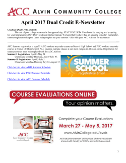 April Dual Credit E-Newsletter