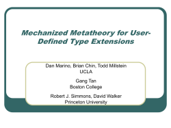 Mechanized Metatheory for User
