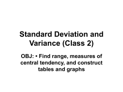 Standard Deviation and Variance (Class 2)