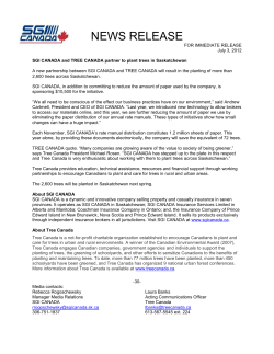 SGI CANADA and TREE CANADA partner to plant trees in