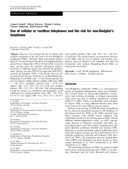 Use of cellular or cordless telephones and the risk for non