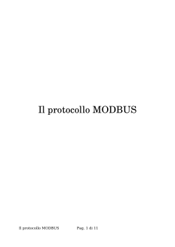 Il protocollo MODBUS
